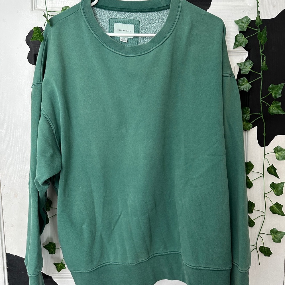 dark green american eagle oversized sweater